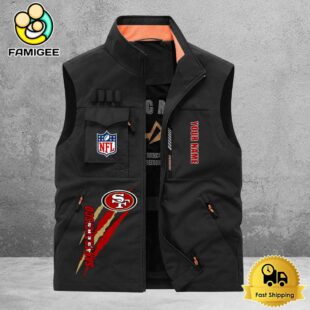 NFL San Francisco 49ers Breathable Summer Sleeveless Jacket, Fishing Vest