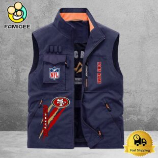 NFL San Francisco 49ers Breathable Summer Sleeveless Jacket, Fishing Vest
