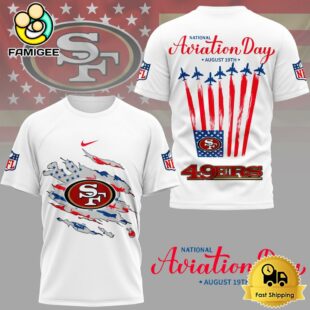 NFL San Francisco 49ers Celebrates National Aviation Day 3D Shirt