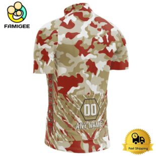NFL San Francisco 49ers Custom Name Colorful Camo Cycling Jersey, Cycling Shirts