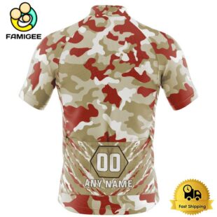 NFL San Francisco 49ers Custom Name Colorful Camo Cycling Jersey, Cycling Shirts