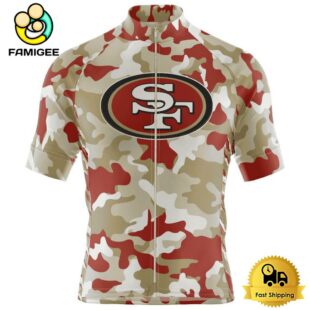 NFL San Francisco 49ers Custom Name Colorful Camo Cycling Jersey, Cycling Shirts