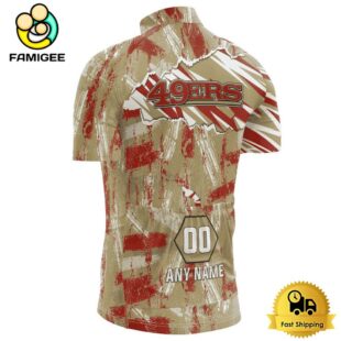 NFL San Francisco 49ers Custom Name Mixed Stripes Cycling Jersey, Cycling Shirts
