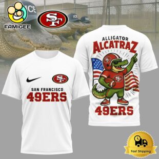 NFL San Francisco 49ers Dangerous Alligator Alcatraz 3D Shirt