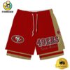 NFL San Francisco 49ers Team Logo Custom Name Double-deck Sport Shorts