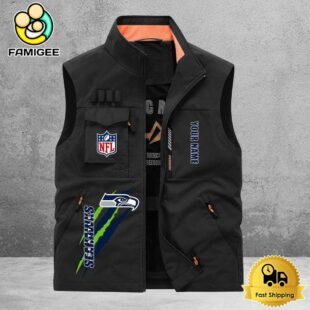 NFL Seattle Seahawks Breathable Summer Sleeveless Jacket, Fishing Vest