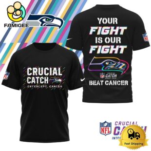NFL Seattle Seahawks Crucial Catch Intercept Cancer T-Shirt
