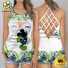 NFL Seattle Seahawks Mickey Mouse Summer Rebel Fashion Criss Cross Tank Top