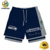 NFL Seattle Seahawks Team Logo Custom Name Double-deck Sport Shorts