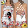 NFL Tampa Bay Buccaneers Mickey Mouse Summer Rebel Fashion Criss Cross Tank Top