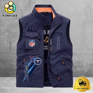 NFL Tennessee Titans Breathable Summer Sleeveless Jacket, Fishing Vest
