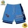 NFL Tennessee Titans Team Logo Custom Name Double-deck Sport Shorts