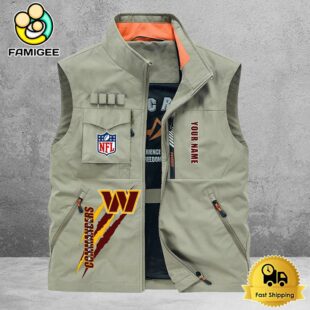 NFL Washington Commanders Breathable Summer Sleeveless Jacket, Fishing Vest