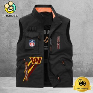 NFL Washington Commanders Breathable Summer Sleeveless Jacket, Fishing Vest