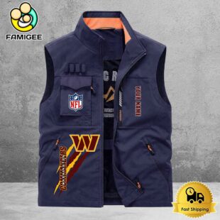 NFL Washington Commanders Breathable Summer Sleeveless Jacket, Fishing Vest