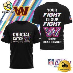 NFL Washington Commanders Crucial Catch Intercept Cancer T-Shirt