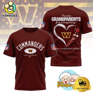NFL Washington Commanders Happy National Grandparents Day 3D Shirt