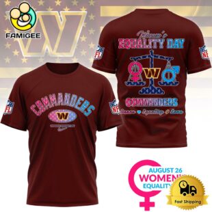 NFL Washington Commanders Happy Women’s Equality Day 3D Shirt