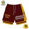 NFL Washington Commanders Team Logo Custom Name Double-deck Sport Shorts