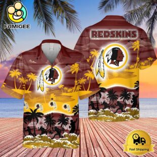 NFL Washington Redskin Tropical Summer Hawaiian Shirts