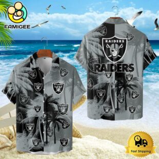 Oakland Raiders Hawaiian Shirt, NFL Resort wear