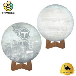 Tennessee Titans City Skyline NFL Logo Design Moon Lamp