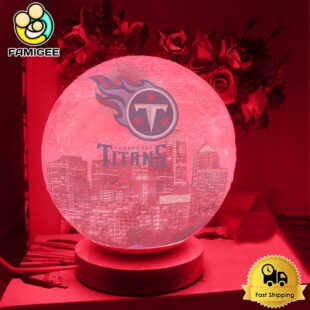 Tennessee Titans City Skyline NFL Logo Design Moon Lamp