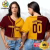 Washington Commanders Custom Woman Cropped Baseball Jersey, Football Crop Top