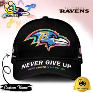 Baltimore Ravens NFL Never Give Up Fight Cancer In All Colors Cap