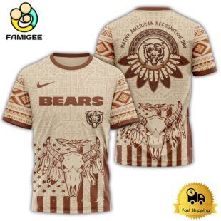 Chicago Bears NFL Native American Recognition Day 3D Shirt