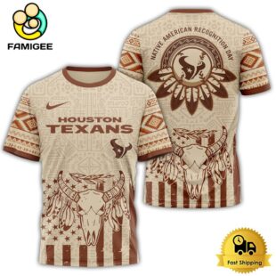 Houston Texans NFL Native American Recognition Day 3D Shirt