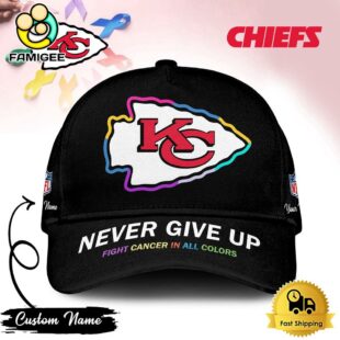 Kansas City Chiefs NFL Never Give Up Fight Cancer In All Colors Cap