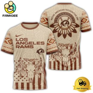 Los Angeles Rams NFL Native American Recognition Day 3D Shirt