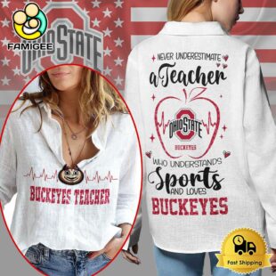 Ohio State Buckeyes Teacher Appreciation Month Women Casual Shirt