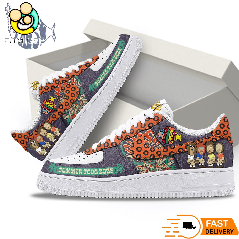 Phish Summer Tour 2025 Air Force 1 Shoes Sneaker Phish Summer Tour 2025 Air Force 1 Shoes Sneaker