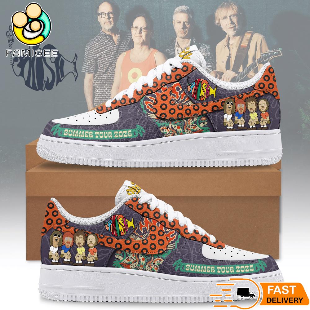 Phish Summer Tour 2025 Air Force 1 Shoes Sneaker Phish Summer Tour 2025 Air Force 1 Shoes Sneaker