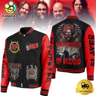 Slayer Still Reigning In Blood Baseball Jacket