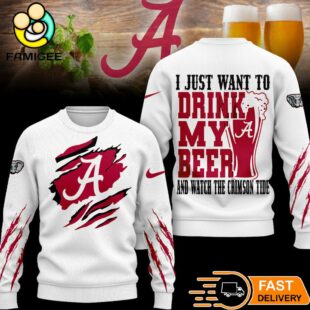 Alabama Crimson Tide NCAA I Just Want To Drink My Beer And Watch Aggies Ugy Christmas Sweater