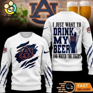 Auburn Tigers NCAA I Just Want To Drink My Beer And Watch Aggies Ugy Christmas Sweater