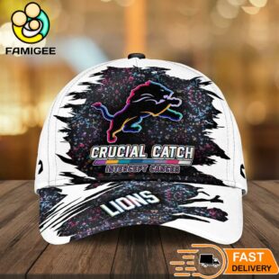 Detroit Lions NFL Crucial Catch Intercept Cancer Limited Edition Cap