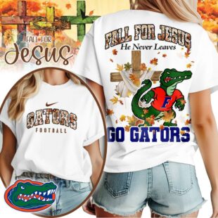 Florida Gators NCAA Fall For Jesus He Never Leaves 3D Shirt
