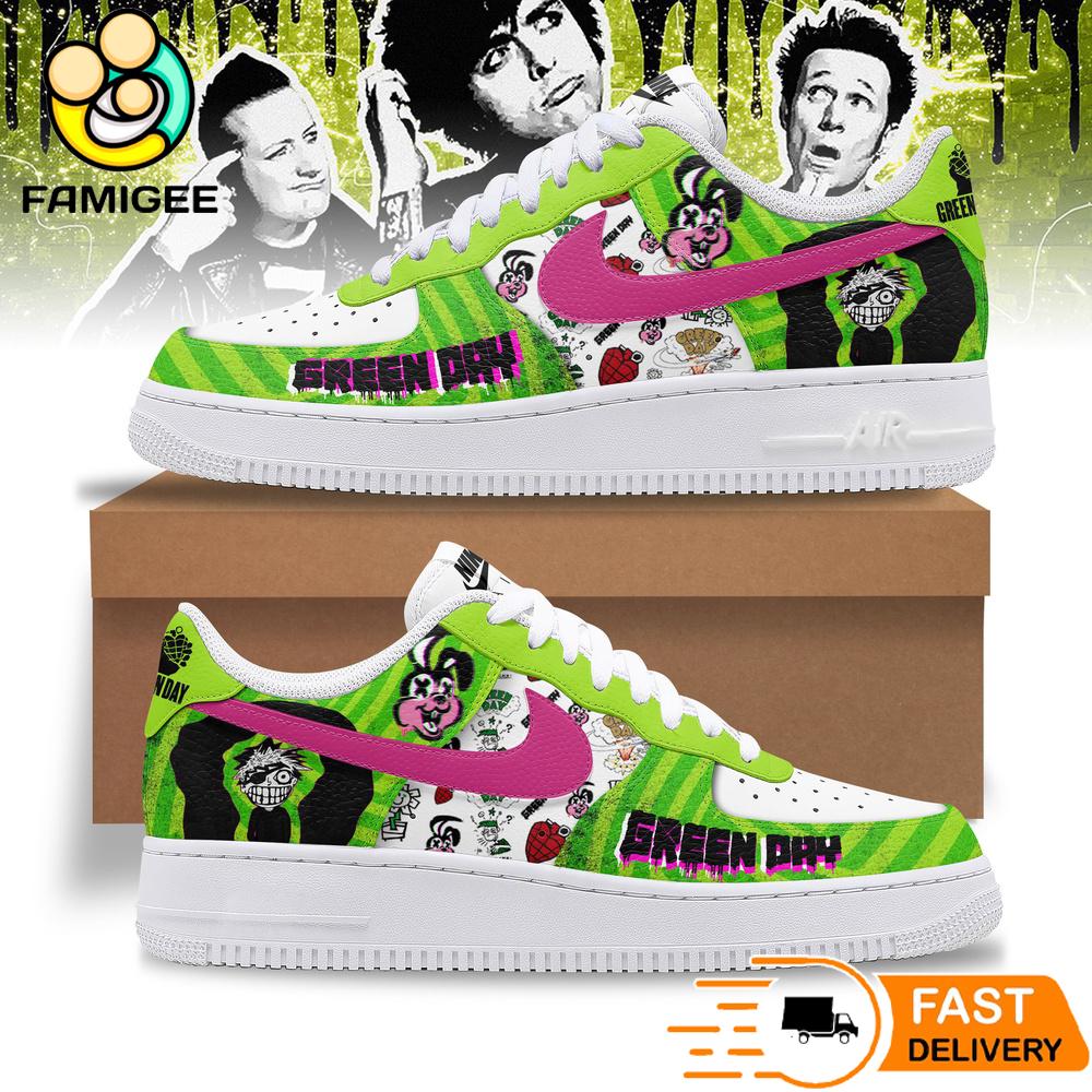 Green Day Rebellious Rabbit Air Force 1 Shoes Green Day Rebellious Rabbit Air Force 1 Shoes