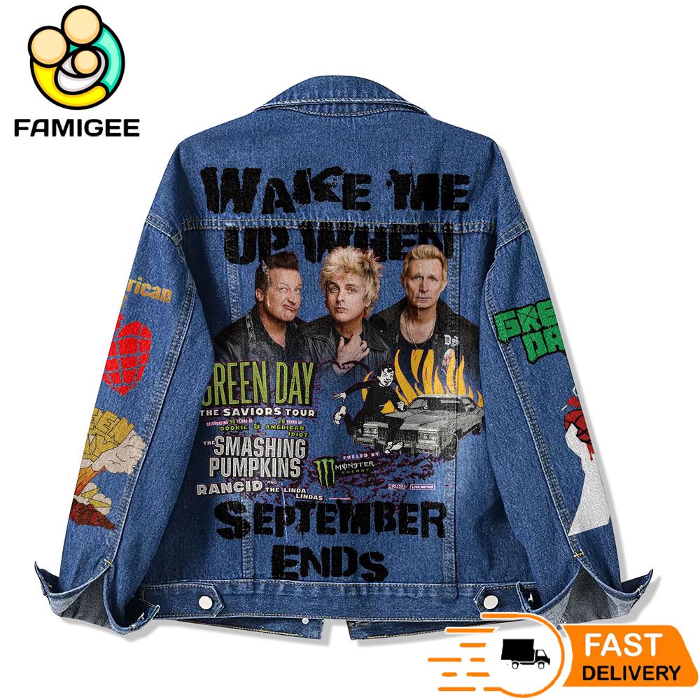 Green Day The Savior Tour Denim Jacket Green Day The Savior Tour Denim Jacket