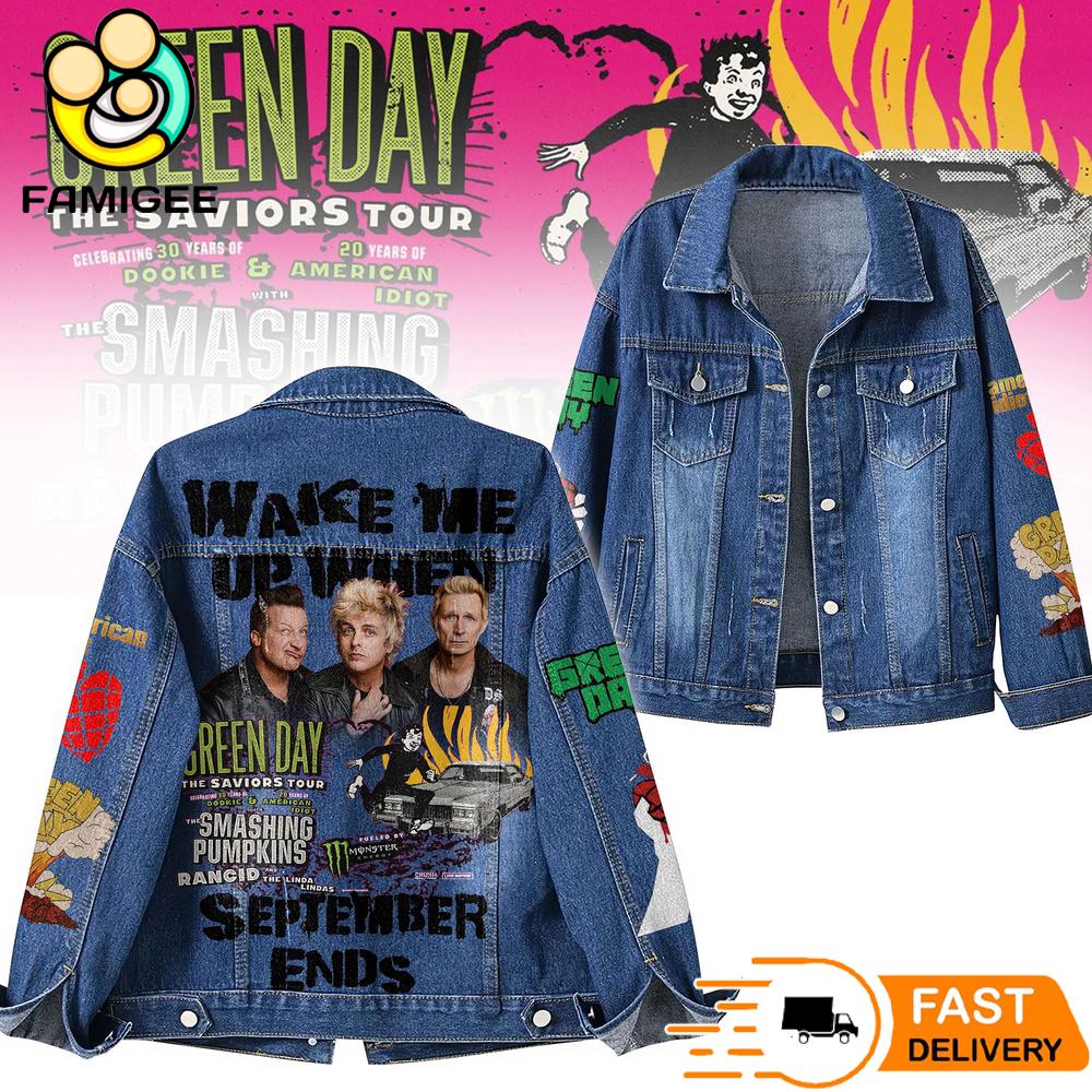 Green Day The Savior Tour Denim Jacket Green Day The Savior Tour Denim Jacket