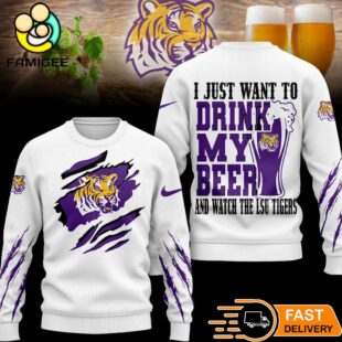 LSU Tigers NCAA I Just Want To Drink My Beer And Watch Aggies Ugy Christmas Sweater