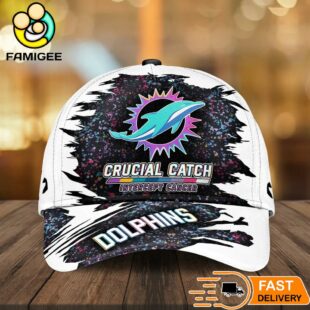 Miami Dolphins NFL Crucial Catch Intercept Cancer Limited Edition Cap