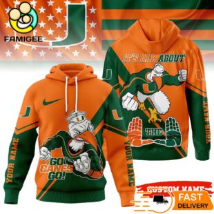Miami Hurricanes New 2025 NCAA Mascot Hoodie