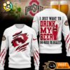 Ohio State Buckeyes NCAA I Just Want To Drink My Beer And Watch Aggies Ugy Christmas Sweater