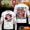 Oklahoma Sooners NCAA I Just Want To Drink My Beer And Watch Aggies Ugy Christmas Sweater