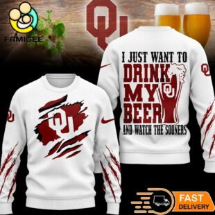 Oklahoma Sooners NCAA I Just Want To Drink My Beer And Watch Aggies Ugy Christmas Sweater